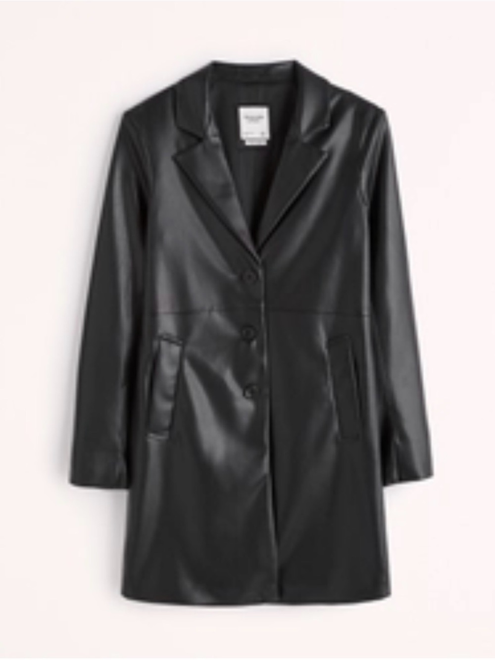 Abercrombie & Fitch Women’s Vegan Leather Long Coat Size XS NWT